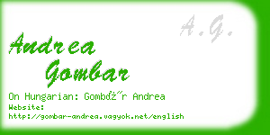 andrea gombar business card